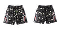 BAPE city camo shark sweat shorts Black