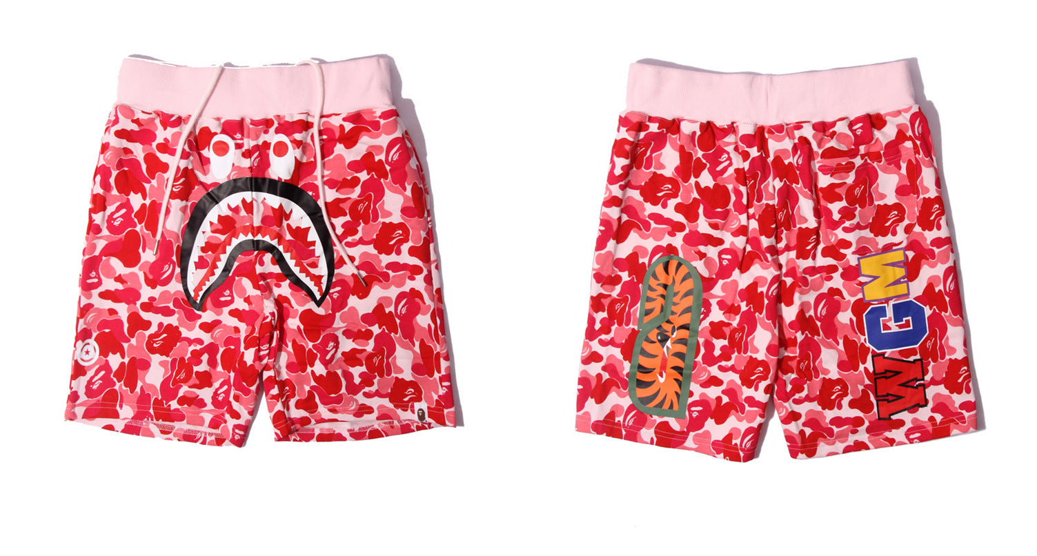 BAPE ABC Camo Shark Sweatshorts Pink