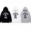 (+3)Bape College Hoodie Gray/+3