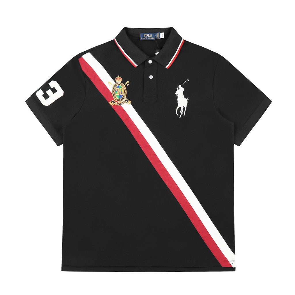 (+6)Polo Ralph Lauren Black BIG PONY 20th ANNIVERSARY CREST